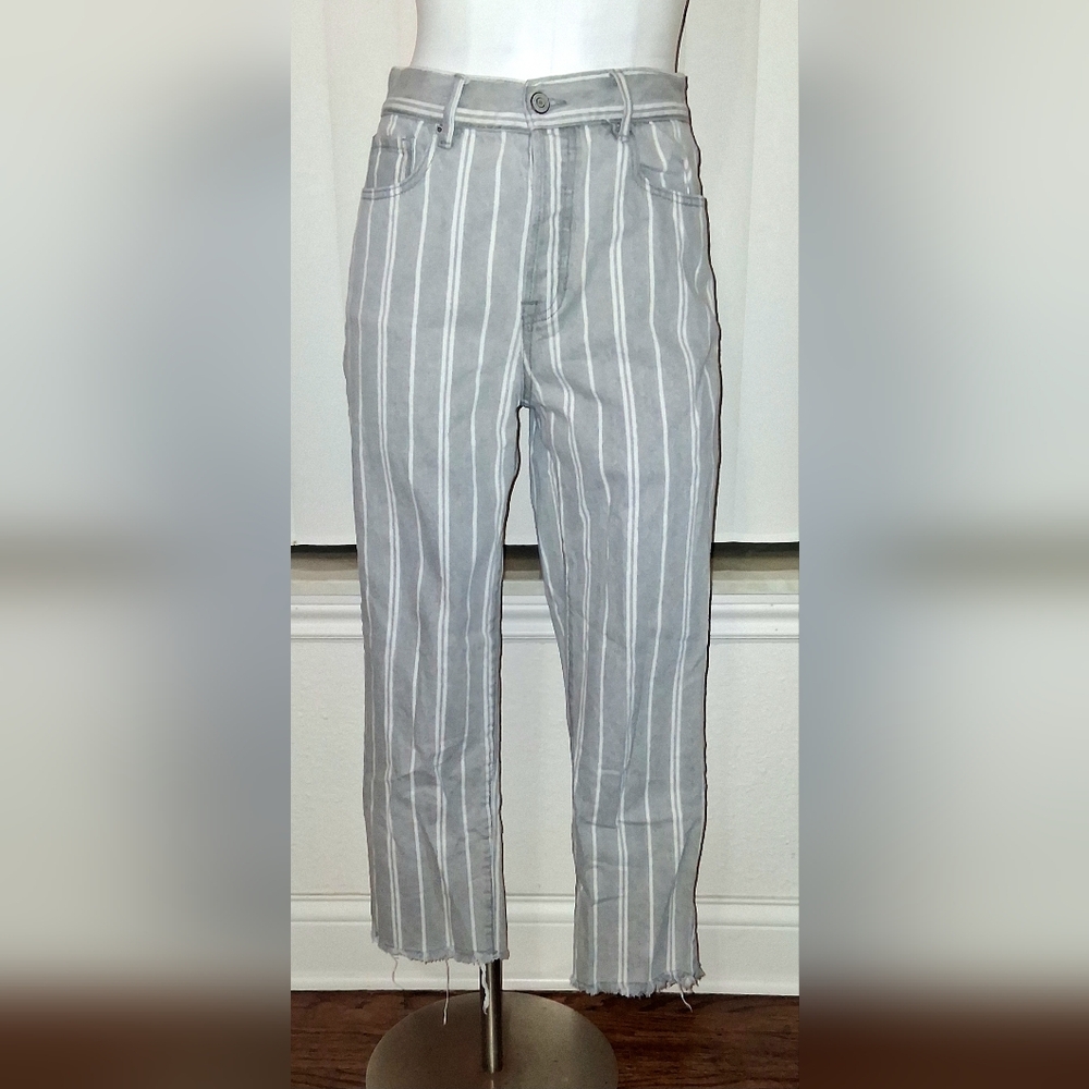 👖IT'S A SALE!! PacSun Gray Striped Ankle Jeans👖